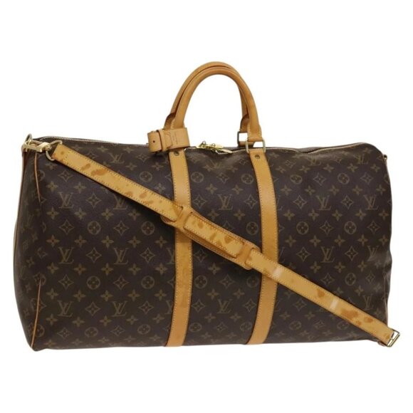LOUIS VUITTON Monogram Keepall Bandouliere 55 Boston Bag M41414 LV Auth 138222 - Picture 1 of 16